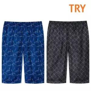 365BUY TRY 남성 패턴 인견 7부파자마 잠옷 반바지 남자 하의