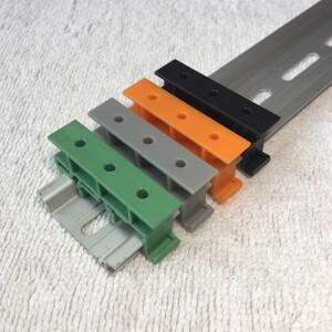2개 PCB 25mm DIN 레일 장착 어댑터 회로 기판 브래킷 홀더 캐리어 호환 클립 제어 보드