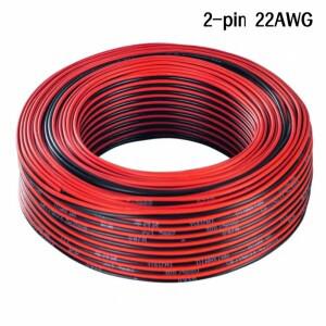 DC 전선 5m/10m 2핀 단일 스트립 연장 케이블 22AWG 난연성 코드 커넥터 저전력 LED 소형 가전 3C용