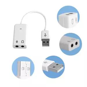 1PC USB 사운드 카드 가상 7.1 3D 외장 USB 오디오 어댑터 USB-3.5mm 잭 이어폰 마이크 사운드 카드 노트북