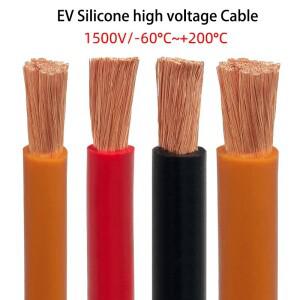 EV 고전압 실리콘 케이블 단일 코어 7 5 3 2AWG 내열성 200 ℃ 신 에너지 자동차 와이어 전원