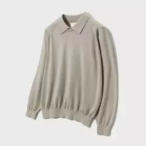 예일 YES1KT108AGE 여자니트 카라니트원피스 SUPIMA COTTON RAGLAN COLLAR KNIT GREIGE 3799