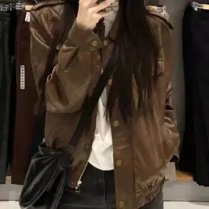 바람막이 멋쟁이 캐주얼 레더 점퍼 패션 예쁜 데일리 여자 자켓