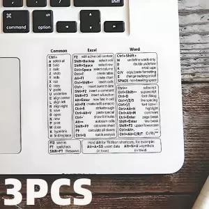3pcs Windows PC 노트북 키보드 참조 바로 가기 스티커 노트북 스킨 사무용품