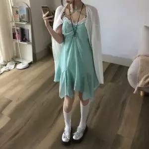 [입꼬]에스닉 비즈 홀터넥 레이스 스트랩 미니 원피스2color