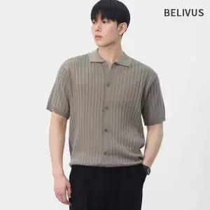 빌리버스 남자 여름 골지 카라 반팔 가디건 BOP179