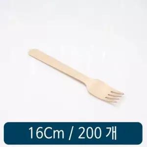 나무포크 160(대) c형 200개 수저 일회용수저 플라스틱수저 나무포크 (W369B20)