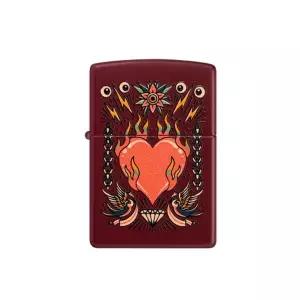 ZIPPO 46584 TATTOO HEART 지포라이터 클래식 와인 바디