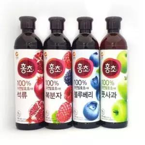 음용식초 청정원 자연발효 홍초 발효숙성 식초음료 900ml 1개