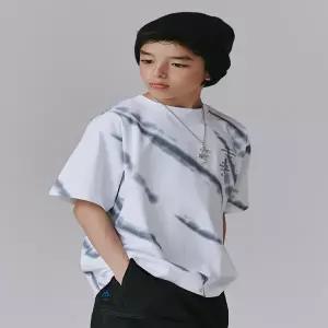 AAC1TS01WT 화이트 사선 프린트 티셔츠