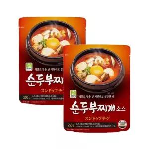 진한식품 참스토리 순두부찌개 소스 250g x2개