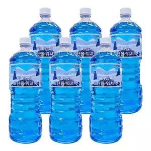 케이엠씨 자동차 사계절 에탄올 워셔액 1.8L 6개 어는점이 낮은 워셔액