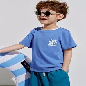 BA31TS02BU 블루 야자수 반소매 티셔츠