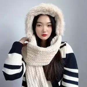코지데잇 후드 머플러 후드목도리 귀달이모자-WFOAEHN