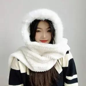 코지데잇 후드 머플러 올인원목도리 퍼목도리-WFOAEHT