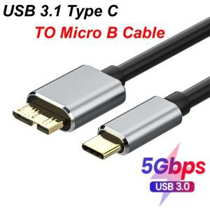 1M/2M USB 3 0/3.1  C 마이크로 B 케이블 어댑터 커넥터 하드 드라이브 디스크 HDD SDD 용 5Gbps 외장형