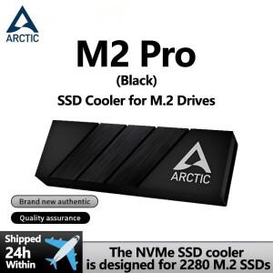 ARCTIC M2 Pro 블랙 히트싱크 쿨러 2280 SSD용 PC 및 게임 콘솔 호환 듀얼 싱글 사이드