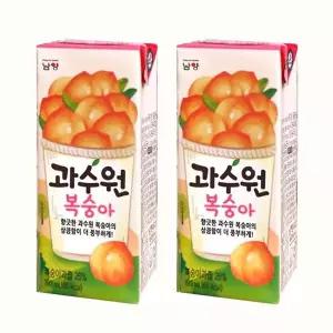 과수원 복숭아 드링크 음료 주스 190ml 24입 4박스 GST MNS