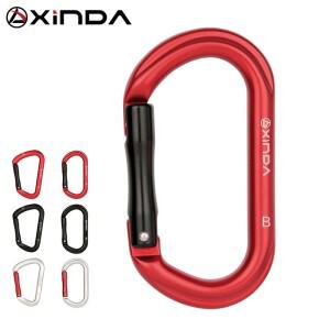 XINDA 야외 암벽 등반 스트레이트 퀵드로우 스프링 장착 게이트 알루미늄 카라비너 보호 키트 전문 최고