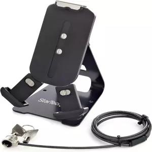StarTech.com 태블릿 스탠드 K-슬롯 케이블 잠금 기능 포함 - 7.9-13인치 홀더 책상/표면용 범용 조절