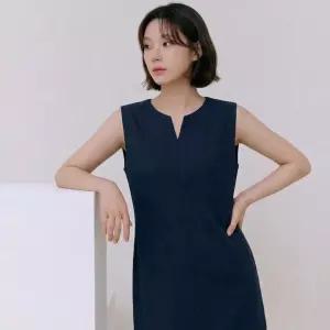 [엘루아] 린넨 블렌디드 원피스_네이비