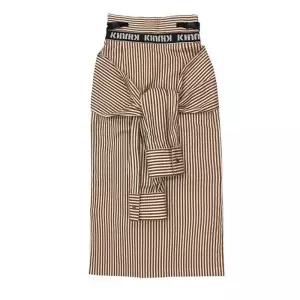 [곽현주컬렉션] 18SS FAKE SLEEVES STRIPE SKIRT