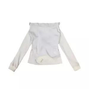 [곽현주컬렉션] WHITE DENIM MIXED OFF SHOULDER