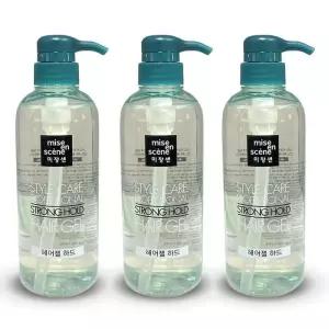 [룽스_63]홀드 남성헤어젤 헤어젤 하드 숏커트용 500ml 3개