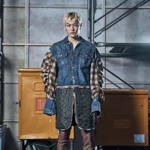 [곽현주컬렉션] DETACHABLE QuUILTED CHECK DENIM JACKET