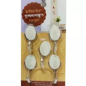[룽스_63]180도 타원행거5P 훅 접.착식걸이 후크