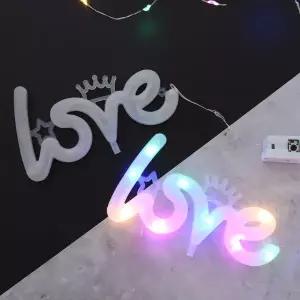 [키득키득]LED 쁘띠 레터링 러브LOVE 무지개색