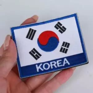 [룽스_64]자수와펜 가방악세사리 태극기호야펜 패치 파랑