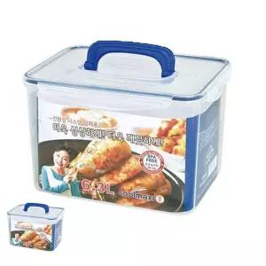 스텐반찬통 쿨맥시 밀폐용기 냉장고 정리 반찬통 직사각 6.3L 1P