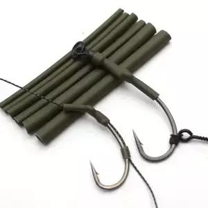 30PCS 잉어 낚시 액세서리 무광택 실리콘 열 수축 튜브 조작 Ronnie Rigs Hair Rig Terminal Tackle