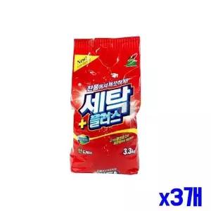 찬물에서도 잘 녹는 세탁세제 3.3kg x3개 빨래