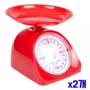 [골드스마일]아날로그 주방용 저울 2kg 레드 x2개 계량저울