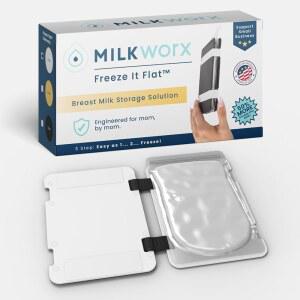 MILKWORX FREEZE IT 플랫 보관 유축기 시스템 액세서리 절약형 가방을 공간 정리함 가방 냉동고 모유 미국에서 정리함 위한