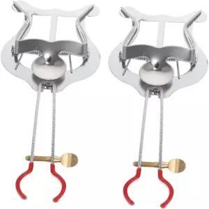 파토 2pcs 휴대용 트럼펫 리어 음악 홀더 클립 클라리넷 및 혼 연주자용 마칭 밴드 시트 스탠드 랙 소형