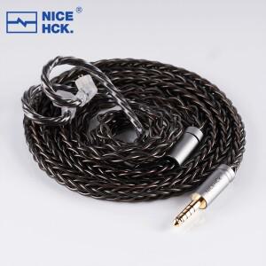[호환품]NICEHCK MoonDusk호환IEM 교체 케이블 고급 전도체 3개 혼합 와이어 0.78mm 2Pin/QDC for Rockies