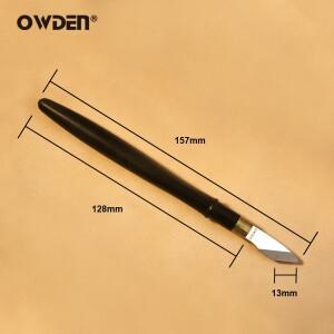 OWDEN 가죽 조각 칼 DIY 취미 작품 흑단 손잡이 공예에 대한 날카로운 커터 세공 도구