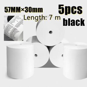 POS 프린터 감열지 모바일 블루투스 금전 등록기 용지 접대 57x30mm 5 롤