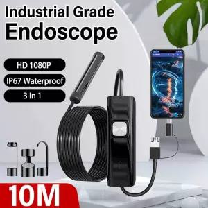 귀이개내시경 귀후비개 귀파개 귀지 제거 카메라 귀청소 3 in 1 차량용 내시경 1080p HD 8mm 하드 와이어
