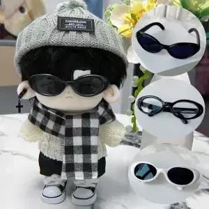 10cm 면 인형 및 Labubu 액세서리 용 타원형 선글라스 Dress UP DIY 안경