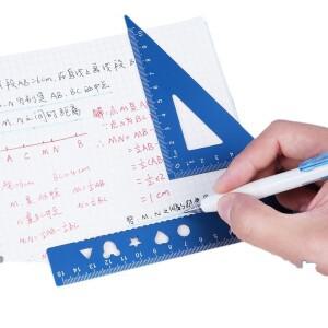 4In 1 알루미늄 합금 눈금자 편지지 세트 그리기 대 한 다기능 조합