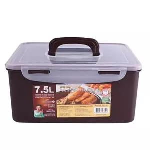쿨맥시 직사각 밀폐용기 7.5L 갈색