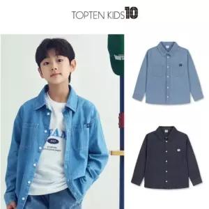 탑텐 키즈 에코 데님 셔츠 MKF1WC1211-IC 453841