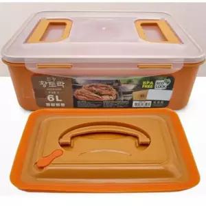 황토락 김치통 밀폐용기 반찬통 누름판세트 6L