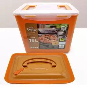 황토락 김치통 밀폐용기 반찬통 누름판세트 16L