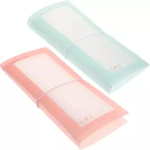 Mikikit 대용량 스티커 앨범 어소트 컬러 PP 소재 우표 전시책 보관용 스탬프용 떼어낼 수 있는 최적 2개입