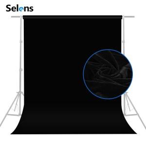 [호환품]Selens 블랙 배경 벨벳 주름 방지 세탁 가능 천 초상화  액세서리